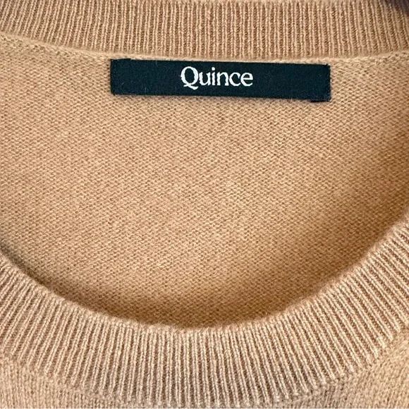 Quince Cashmere pullover sweater, camel color size XL - Picture 2 of 13